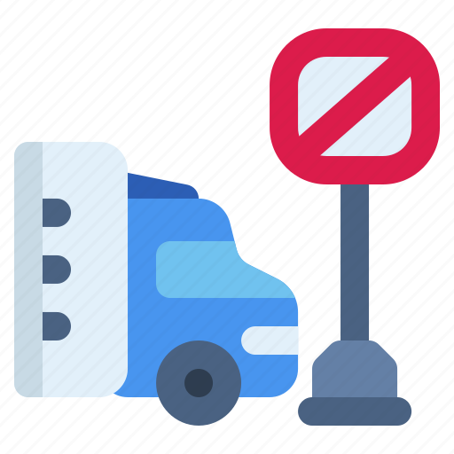 No, truck, sign, forbidden, lorry, transport, transportation icon - Download on Iconfinder