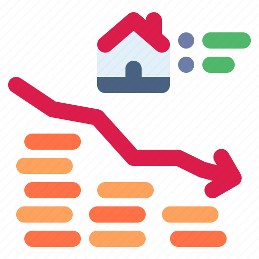 Sales, down, finance, business, property, market, money icon - Download on Iconfinder