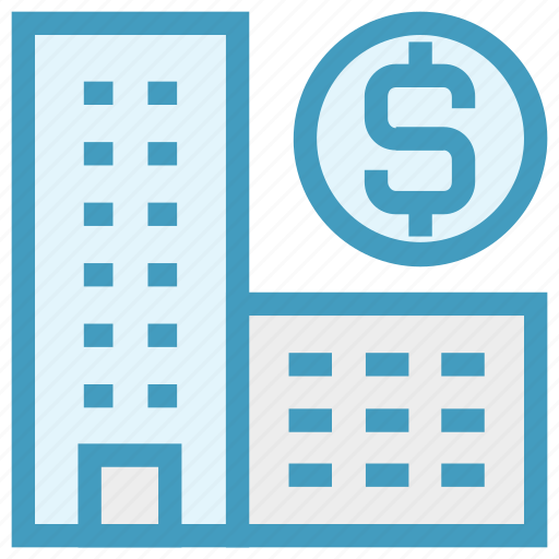 Bank, buildings, dollar, dollar sign, enterprise, office, real estate icon - Download on Iconfinder