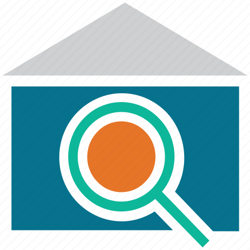 Finding, house, magnifier, real estate icon - Download on Iconfinder