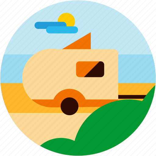 Activities, bush, camper, camping, cloud, recreational, sun icon - Download on Iconfinder