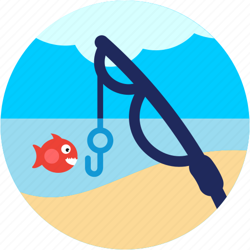 Activities, cloud, fish, fishing, lake, pole, recreational icon - Download on Iconfinder