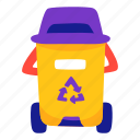 recycling, bin, trash, zero, waste, stickers, sticker 