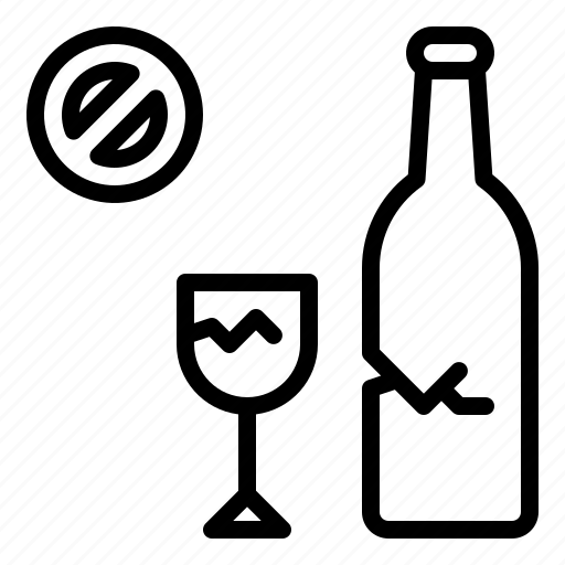 Bottle, drink, glass, no, recycle icon - Download on Iconfinder