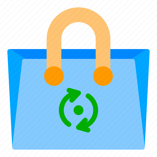 Arrow, bag, recycle, reusable, waste, zero icon - Download on Iconfinder