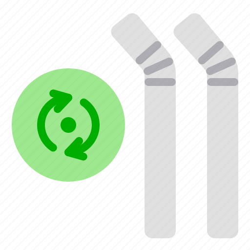 Arrow, recycle, reusable, straw, waste, zero icon - Download on Iconfinder