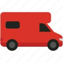 red, camper, van, truck, vehicle, transport, car, basic, blue