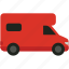 red, camper, van, truck, vehicle, transport, car, basic, blue 