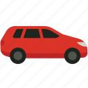 red, cuv, car, travel, vehicle, transport, basic, auto, automobile