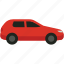 red, hatchback, car, travel, document, vehicle, transport, basic, auto 