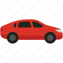 red, liftback, car, vehicle, transport, basic, auto, automobile