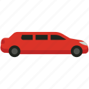 red, limousine, car, travel, vehicle, transport, basic, auto, automobile