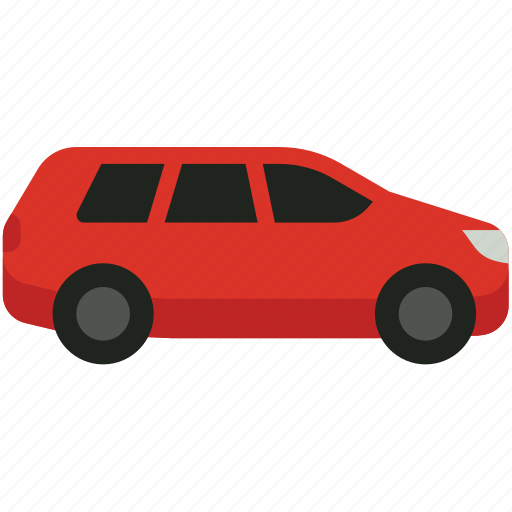 Red, minivan, car, travel, vehicle, transport, basic icon - Download on Iconfinder