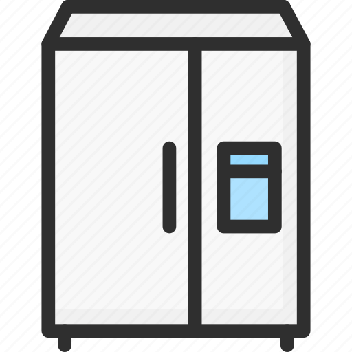 Cold, fridge, ice, maker, refrigerator, side icon - Download on Iconfinder