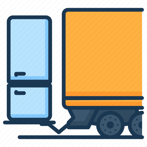 Delivery, fridge, logistics, refrigerator, shipping, transportation icon - Download on Iconfinder