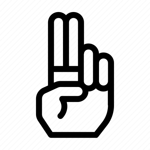 Click, finger, fingers, hand, hands and gestures, tap, two icon - Download on Iconfinder