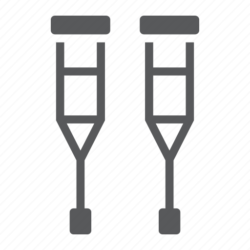 Cane, crutch, crutches, disabled, help, support, walking icon - Download on Iconfinder