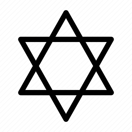 Jew, jewish, relicons, religion, shul, star, star of david icon - Download on Iconfinder