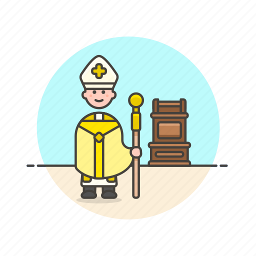High, pope, priest, religion, christian, cross, pastor icon - Download on Iconfinder