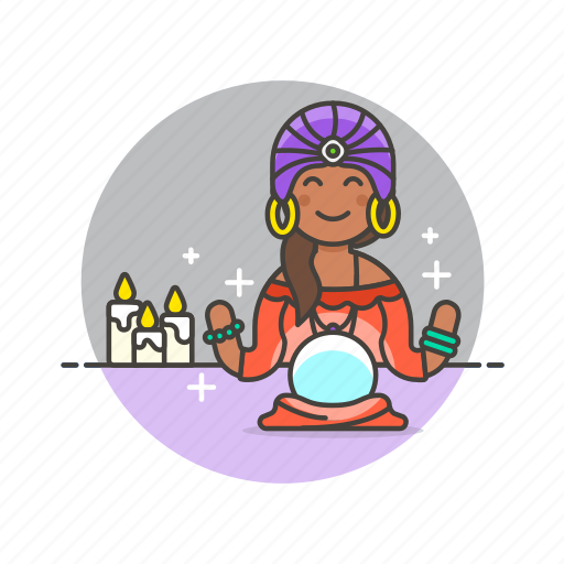 Fortune, religion, teller, ball, crystal, candles, psychic icon - Download on Iconfinder