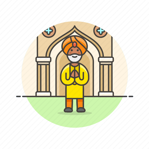 Indian, religion, asian, man, temple, person, avatar icon - Download on Iconfinder