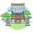 asian, building, japanese, lantern, religion, shrine, stone, temple, toro