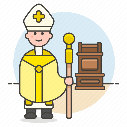 Christianity, church, ferula, hat, high, male, mitre icon - Download on Iconfinder
