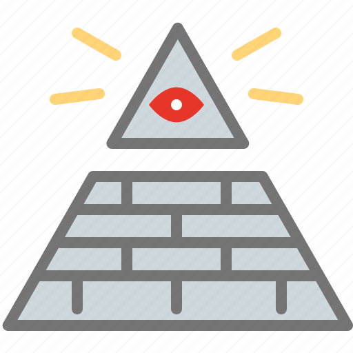 Eye, masonry, pyramid, sauron icon - Download on Iconfinder
