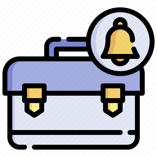 Meeting, briefcase, reminder, schedule, notification, bell icon - Download on Iconfinder