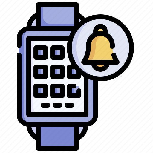 Smartwatch, notification, bell, watch, alarm icon - Download on Iconfinder
