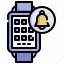 smartwatch, notification, bell, watch, alarm 