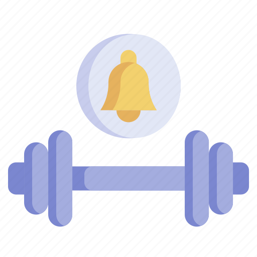 Dumbbell, alarm, sports, competition, notification, bell icon - Download on Iconfinder