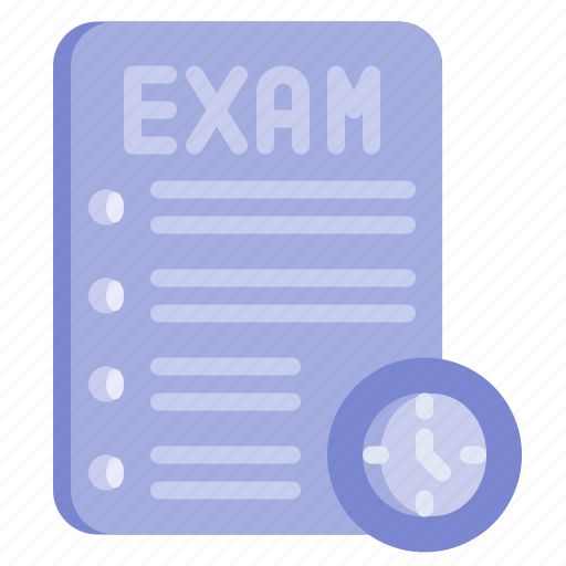 Exam, notification, document, time, file icon - Download on Iconfinder