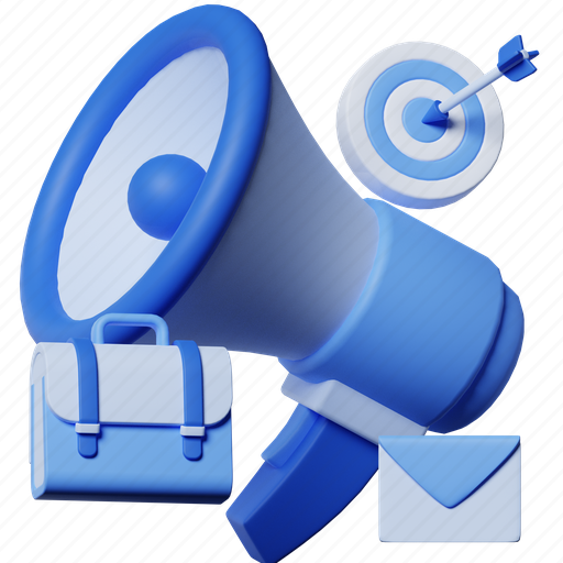 Marketing, advertising, promotion, megaphone, offer, business, startup 3D illustration - Download on Iconfinder