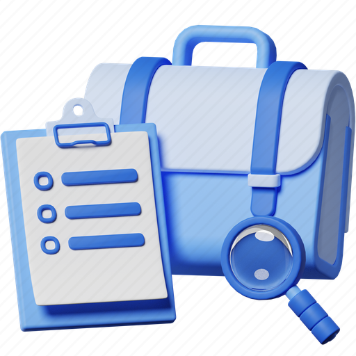 Project, business project, briefcase, portfolio, clipboard, business, startup 3D illustration - Download on Iconfinder