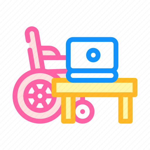 Disabled, remote, job, office, garage, room icon - Download on Iconfinder