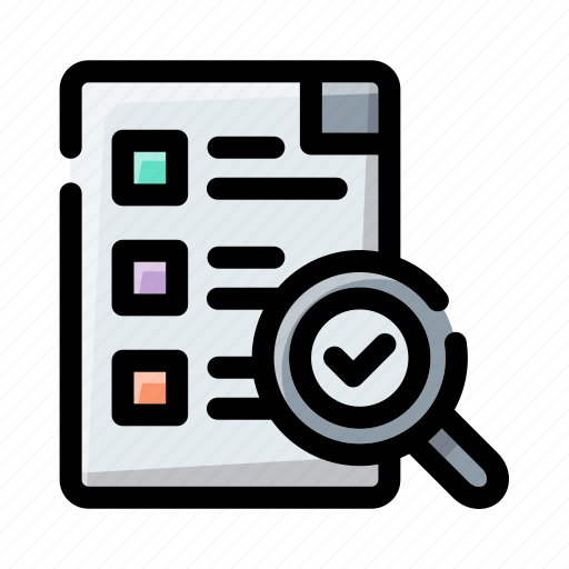 Checking, file, data, folder, document, format, paper icon - Download on Iconfinder