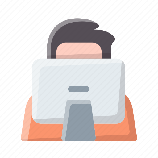 Working, computer, laptop, work, online, office, job icon - Download on Iconfinder
