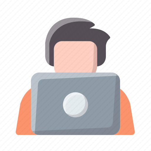Working, computer, laptop, work, online, office, job icon - Download on Iconfinder