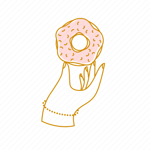 Hand, finger, donut, sweet, dessert, cafe, tasty icon - Download on Iconfinder
