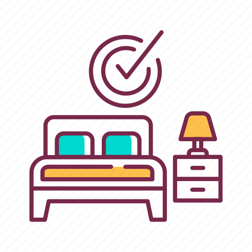Bed, bedroom, furniture, hotel, interior, rent, room icon - Download on Iconfinder