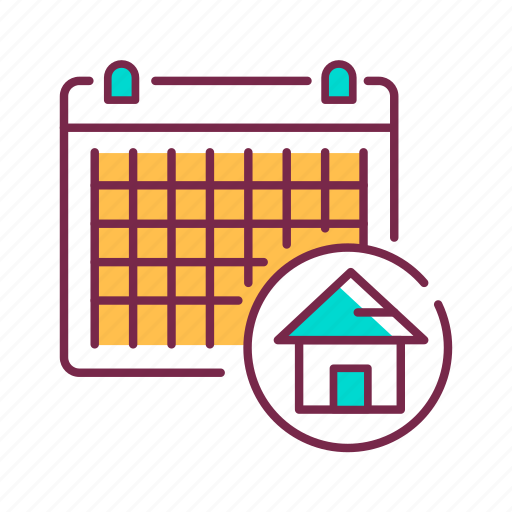 Booking, buildings, date, home, property, real estate, rent icon - Download on Iconfinder