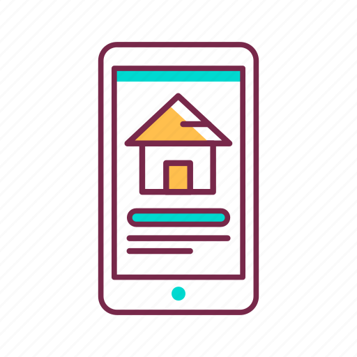 Booking, house, property, rent, reservation, smartphone icon - Download on Iconfinder