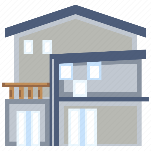 Attached, duplex, estate, house, real, units icon - Download on Iconfinder