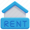 rent, lease, rental, house, home, real, estate, property, 3d 