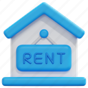 rent, lease, rental, real, estate, property, house, home, 3d 