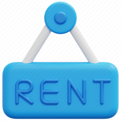 Rent, post, signs, lease, real, estate, house 3D illustration - Download on Iconfinder