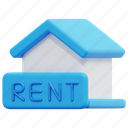 rent, lease, rental, house, home, property, real, estate, 3d 