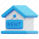 rent, lease, rental, real, estate, property, home, house, 3d 