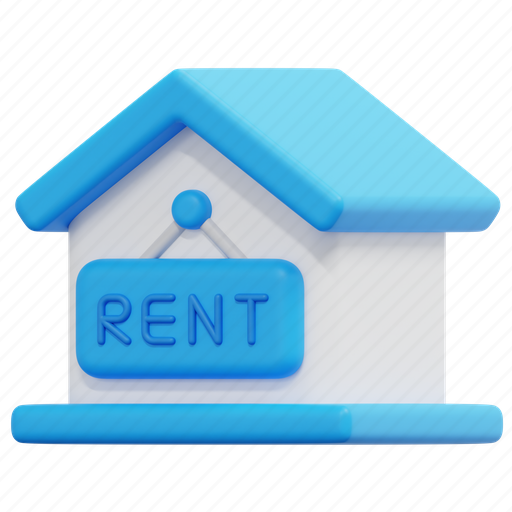 Rent, lease, rental, real, estate, property, home 3D illustration - Download on Iconfinder